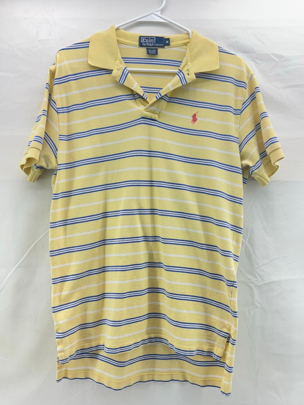 Ralph Lauren men’s M polo yellow and blue shirt.